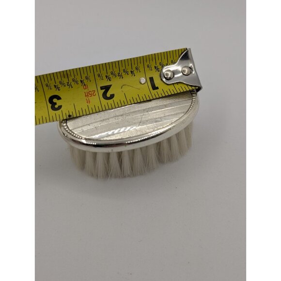 Vintage  baby brush Web Sterling Deco Pinstripe Palm  Bristles Monogram D. B. M - Picture 7 of 10
